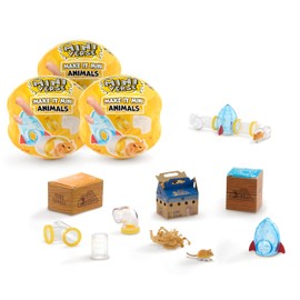 MGA's Miniverse Make It Mini Animals Series 2 (3 Pack) Mini Collectibles, Blind Pack, DIY, Crafts, Resin, Replica Animals, Collectors, Gifts, 8+