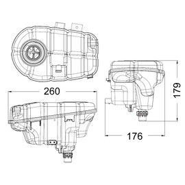 MAHLE CRT 60 000S Expansion Tank Coolant Suitable for A6 C7 (4G2/4GC)