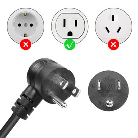 RIIEYOCA 90 Degree Right Angle Computer Power Coiled Cord Down angle 18AWG NEMA 5-15P to Right angle IEC 320 C5 (Mickey Mouse) 10A 125V for Laptops, Computers Power Supplies AC Adapter1.97FT-4.9FT(R)