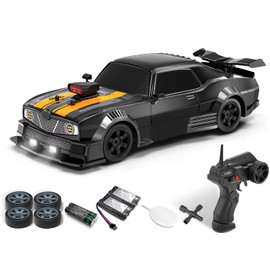 RACENT 1:16 RC Drift Car, 2.4Ghz 4WD 18KM/H Remote Control Car with Spray Mist, Racing and Drifting Wheels, LED Light, 2 Batteries, Sport Model Toys Vehicle for Kids, Boys, Adults