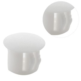 Uenhoy 100 Pcs 3/8" Plastic Hole Plugs White Flush Type Hole Plugs, Plastic Panel Plugs, Furniture Fastener, Pipe Insert End Caps