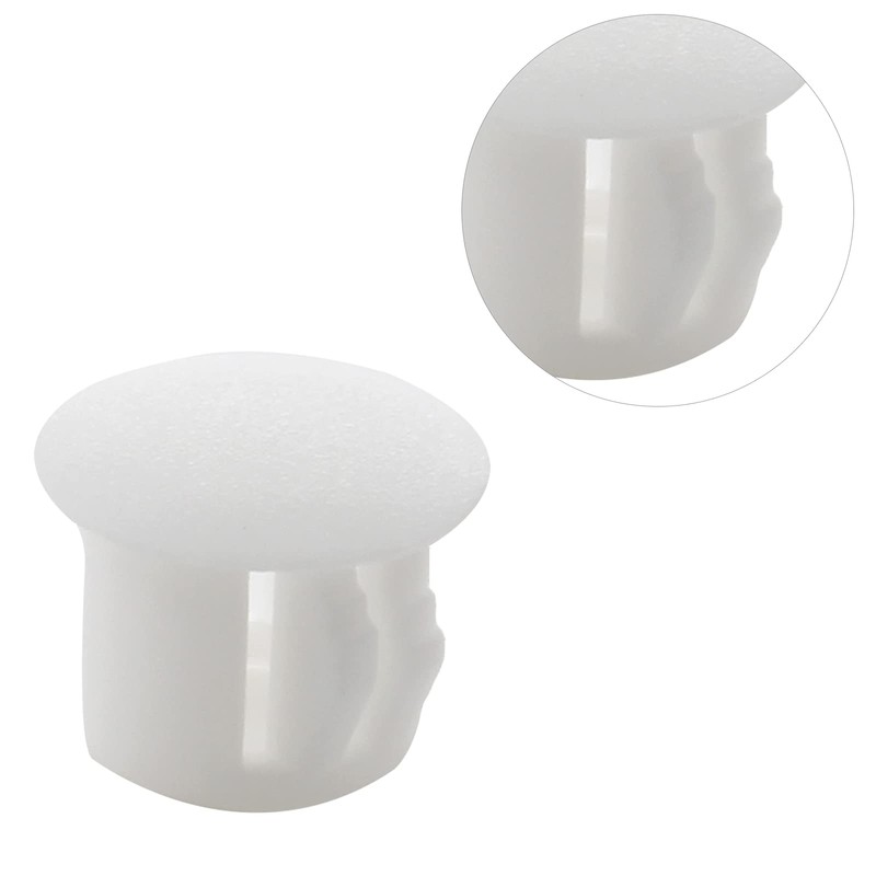 Uenhoy 100 Pcs 3/8" Plastic Hole Plugs White Flush Type