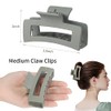 Sisiaipu Pinzas para El Cabello Medianas de 3,5", 6 Piezas
