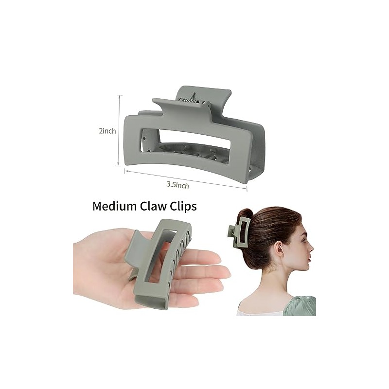 Sisiaipu Pinzas para El Cabello Medianas de 3,5", 6 Piezas