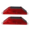 2pcs Solar Strobe Warning Light Waterproof Light Control High Bright