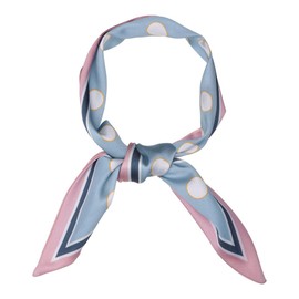 Allegra K Women's Skinny Scarf Ribbon Hair Band Heart Print Handbag Handle Neck Scarf 86x10cm/34x4 inches(LxW) Blue Dot