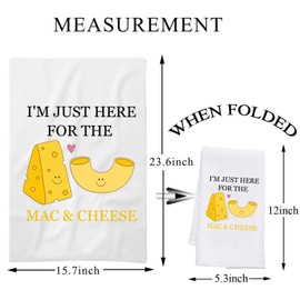 PLITI Mac and Cheese Gift Mac And Cheese Lover Kitchen Towel I'm Just Here for The Mac and Cheese Themed Gifts (Mac and Cheese TW)
