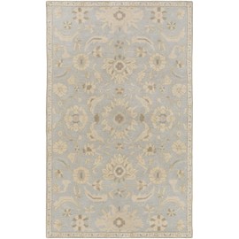 Mark&Day Wool Rugs, 2x3 Caraquet Traditional Light Gray Area Rug, Beige Grey Carpet for Living Room, Bedroom or Kitchen (2' x 3')