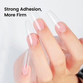 JODSONE 10ML Nail Glue Gel For Nail Tips Long Lasting Extension Glue For Clear Nail Tips And Clear Press On Nails,Nail Repair Treatment,Salon Art DIY At Home Need U V Light Cured