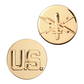 U.S. Army Enlisted Branch Insignia Pin Collar U.S. & Cyber Warfare BRITE NEW(pr)