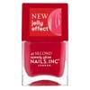 Nails Inc Ready To Jelly, rojo transparente, secado rápido, larga