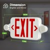 FREELICHT 6 Pack Red Exit Signs with Emergency Lights, Two