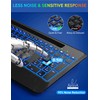 Wireless Keyboard with 7 Colored Backlits, Wrist Rest, Phone Holder,
