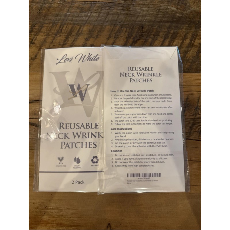 Lexi White 4 PCs Reusable Neck Wrinkle Patch Set