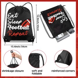 MiniInflat 96 Pcs Football Party Favors for Kids Include 24 Football Drawstring Bags, 24 Football Keychain, 24 Silicone Football Bracelets, 24 Mini Stress Ball for Sports Birthday Supplies Decorations