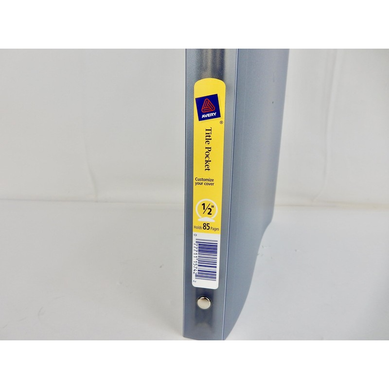 1/2" - 0.5 - Title Page Gray 3 Ring Binder