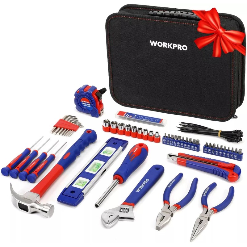 Workpro 100PC Home Tool Kit Kitchen Drawer Household Hand Tool