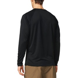 BALEAF Men's Rash Guard Shirts Fishing Long Sleeve UV Sun Protection SPF T-Shirts UPF 50+ Lightweight Beach Black Size XL