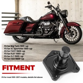 OURONOTO Motorcycle Starter Button Solenoid Cover 1.2/1.4 k/watt Compatible for Harley Sportster Softail Dyna 1991-2017 Big Twin Black