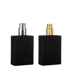 YORROR 2 Pack Black Glass Perfume Atomizer,100ml Empty Refillable Perfume Spray Bottle for Men and Women,Portable Fragrance Fine Mist Spray Bottle Perfume Dispenser for Travel