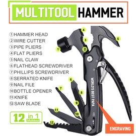 Papa Gifts for Christmas - Gifts for Papa, Papa Gifts from Granddaughter - Fathers Day Birthday Gifts for Papa - Best Papa Gifts, Papa Fathers Day Ideal Gift, Grandparents Gifts, Multitool Hammer