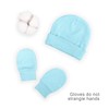 DRESHOW Newborn Baby Hats and Mittens Set, 4 Pcs Baby