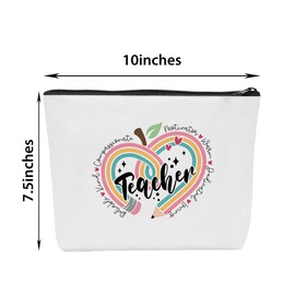 Gifts for Teachers Makeup Bag Appreciation Gift for Teacher Travel Teacher Birthday Gifts Cosmetic Bags for Women Teacher's Day Make Up Bags for Women (1 Pcs)