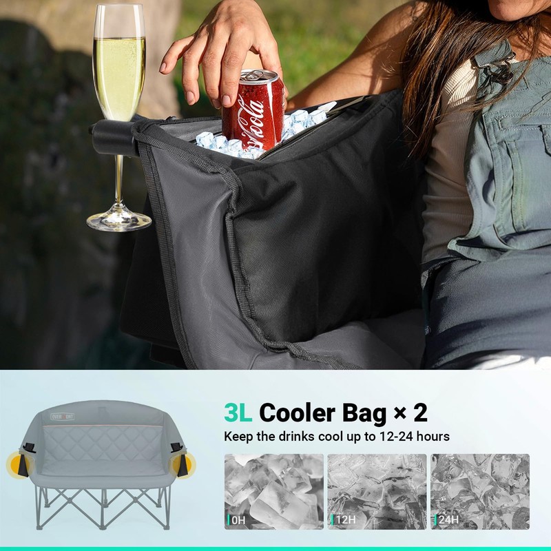 Overmont Oversized Double Camping Chair for Adults Supports up to