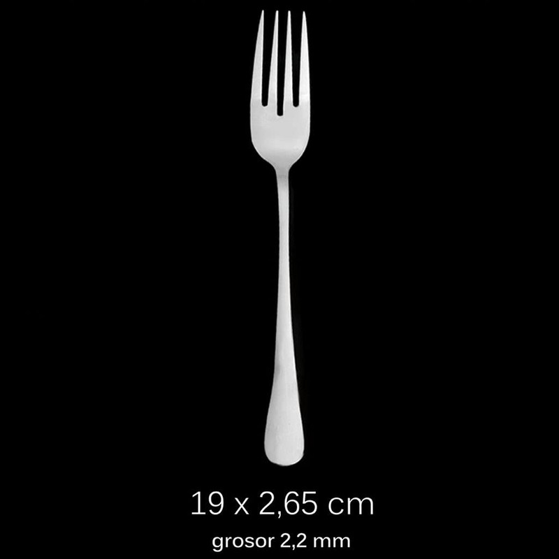 6 Fish Forks 19 x 2.65 cm Stainless Steel 18/0