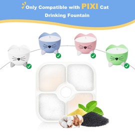 Cat Water Fountain Filter,Cat Fountain Filter Replacement Filters Compatible with PIXI Pet Water Fountain,12 Pack Pet Fountain Filter Replacement
