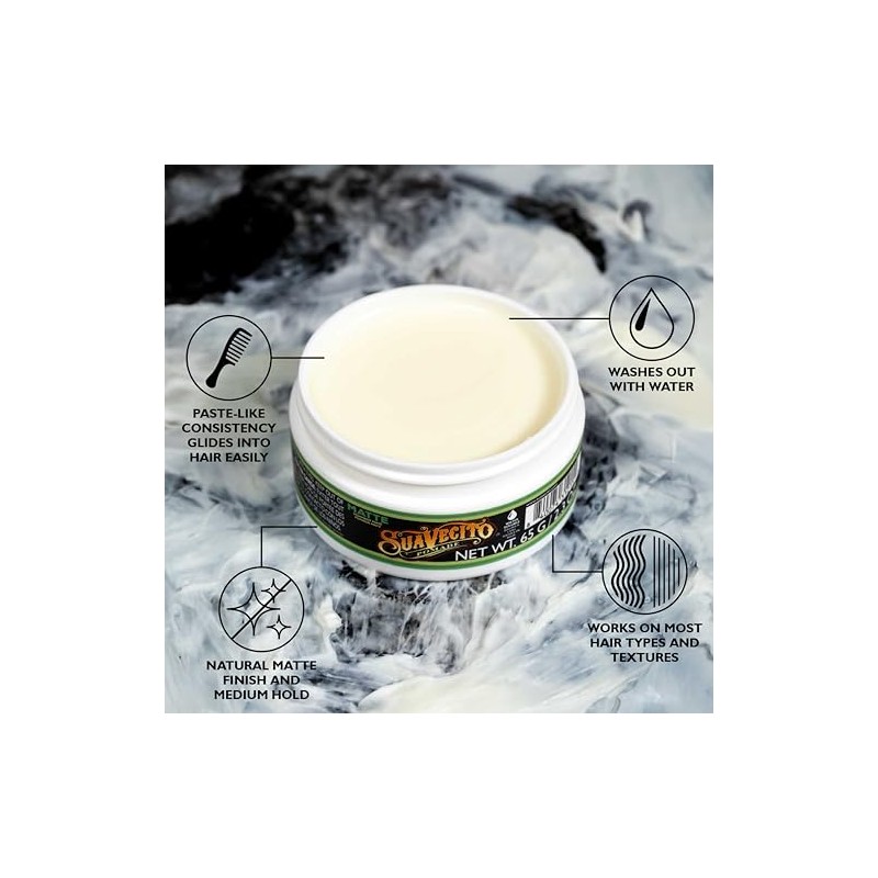 Suavecito Pomade Mate Cera para Cabello de Fijacion Media Acabado