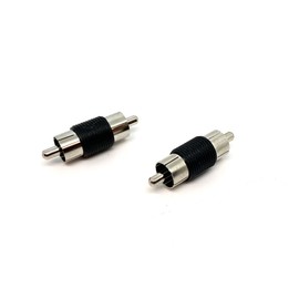 Dolphin Automotive Pair of RCA Phono Male Plug To RCA Phono Plug Joiner Audio Visual Video Coupler Adapter (Male to Male)