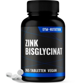 Zinc 25 mg - 365 Tablets - Premium Bisglycinate High Dose - 25 mg Elementary Zinc per Tablet - Predetermined Breaking Point, Laboratory Tested, Vegan, Free from Hormones and Antibiotics