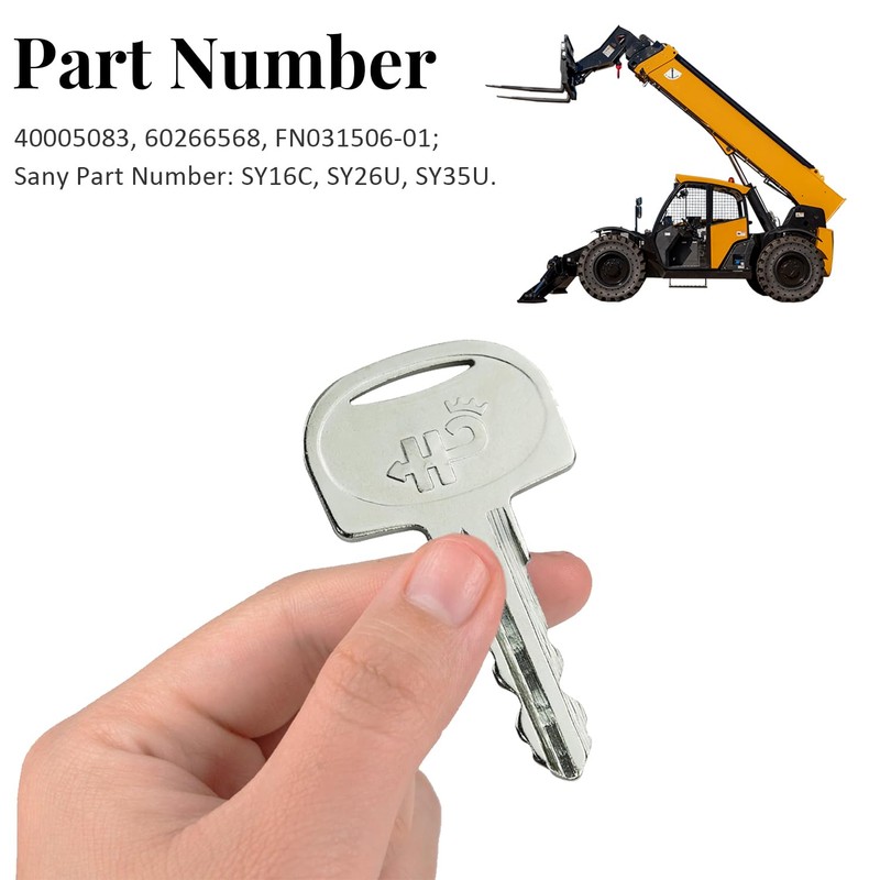 5Pcs Ignition Keys 60266568 for Sany Mini Excavator Broderson Crane,601