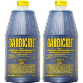 Barbicide Half Gallon Disinfectant Concentrate – 2 Pack | EPA-Registered, Professional Strength for Salons, Barbershops & Home Use | Kills Bacteria & Viruses, Anti-Rust Formula