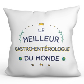 Mugffins Kissen mit Füllung mit Spruch für Arzt FÜR VERDAUUNGSMEDIZIN - Auf Französisch - Meilleur du Monde - 40 x 40 cm - originelles und lustiges Geschenk Mitarbeiter