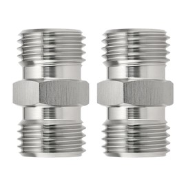 SING F LTD 2Pcs M14x1.5 Hydraulic Adapter Fitting Hose Pipe Thread Connector Suitable for Various Hydraulic Systems and Small Excavators Sliver