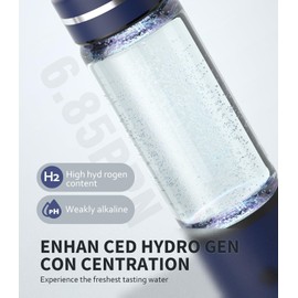 Lozltx 2025 Upgrade Hydrogen Water Bottle, 【NO.1 Double Hydrogen Content】【Super Hydrogen Content-6850PPB 】420ml Hydrogen Water Bottle Heavy Metals Improve Water in 3 Min