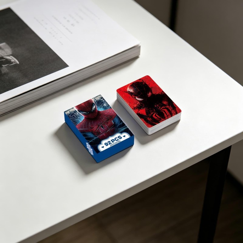 92Pcs Spider Lomo Cards and Stickers Set, 60 Pcs Mini