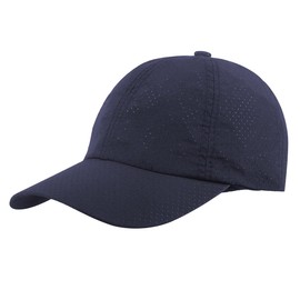 KYEYGWO Breathable Baseball Cap for Men and Women, Quick Drying Baseball Cap, Adjustable Sun Hat, Plain Outdoor Sports Hat, darkblue