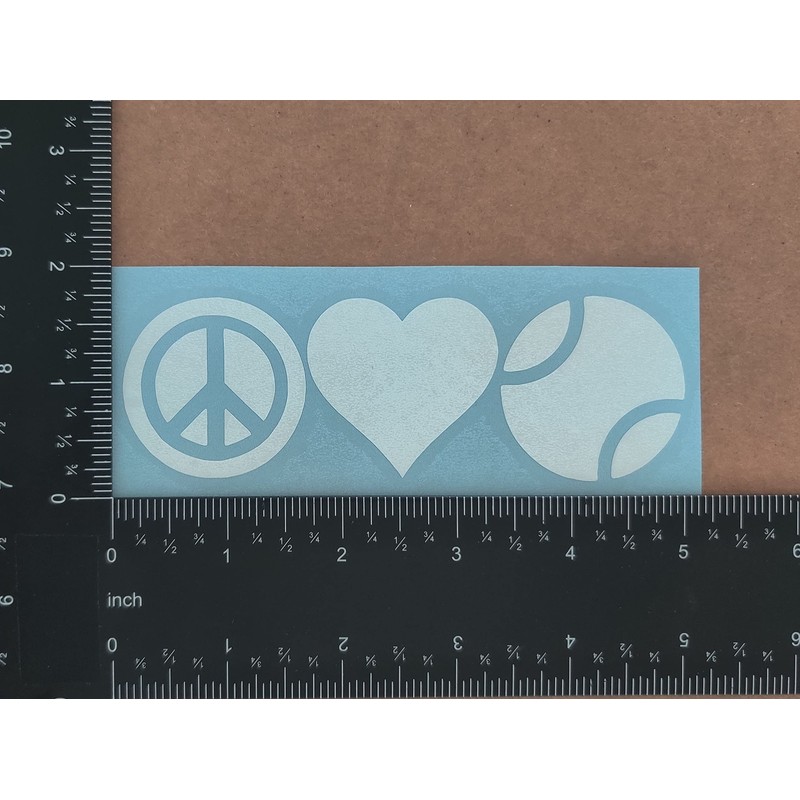 Sports Decal 4 Pack: Tennis - Assorted Decals (White)