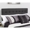 Flash Furniture Lennox Upholstered Queen Panel Headboard in Black