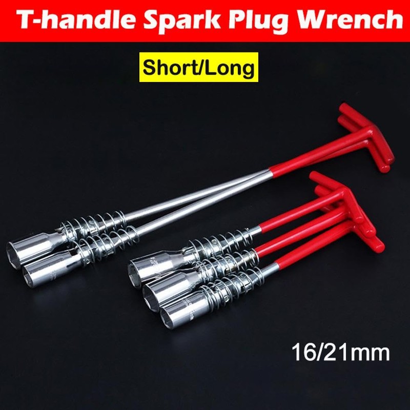 Spark Plug Socket Wrench - Red T-Handle Spark Plug Removal