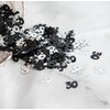 SHATCHI 28g Black & Silver 30th Birthday Confetti Foil Metallic