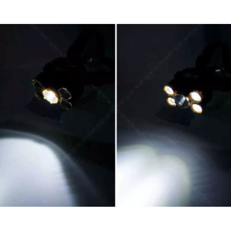 BOSSCO Lampara De Cabeza Linterna Frontal Con 4 Modos Recargable