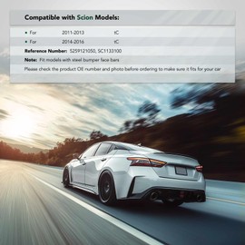 YHTAUTO Rear Right Passenger Side Bumper Cover Retainer Compatible with Scion tC 2011-2016 Coupe, Side Cover Seal, Polypropylene Plastic Bumper Bracket