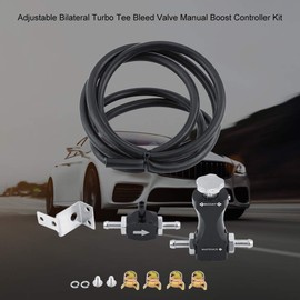 KIMISS Adjustable Bilateral Turbo Tee Bleed Valve Manual Boost Controller Kit Universal for Car