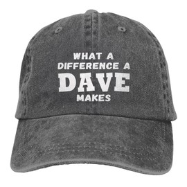 What A Differences A Dave Makes Hat Baseball Cap Hats for Men Adjustable Hat Carbon