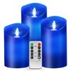 Windshell Blue Flame Candles (Blue LED Light Source), Moving Wick