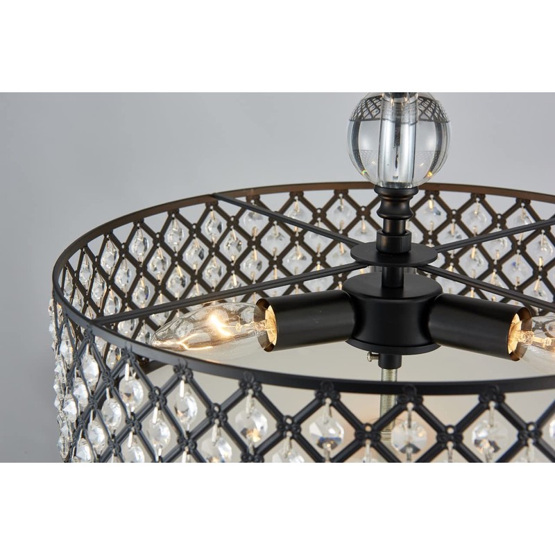 Saint Mossi Semi Flush Mount Ceiling Chandelier, Modern K9 Crystal